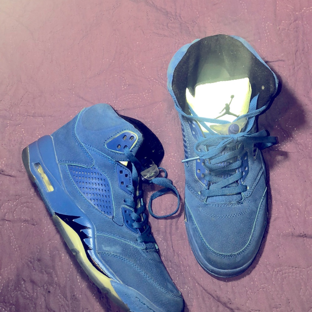 Blue Jordan 5’s